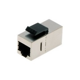 CAT 5e modular coupler, shielded RJ45 to RJ45, for panel connection