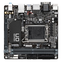 Gigabyte | H610I | Processor family Intel | Processor socket LGA1700 | DDR4 DIMM | Supported hard disk drive interfaces M.2, SAT