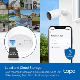 TP-LINK Smart Wire-Free Indoor/Outdoor Security Camera | Tapo C410 | Bullet | 3 MP | 3.17mm/F1.65 | H.264 | Micro SD, Max. 512