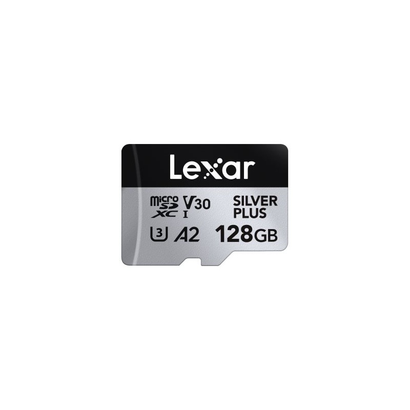 Lexar SILVER PLUS | 128 GB | microSDXC | Flash memory class 10