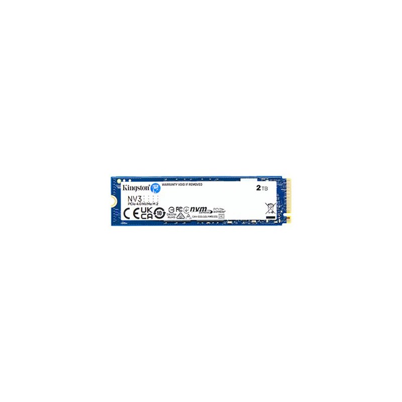 Kingston SSD | NV3 | 2000 GB | SSD form factor M.2 2280 | Solid-state drive interface PCIe NVMe Gen 4.0 (x4) | Read speed 6000 M