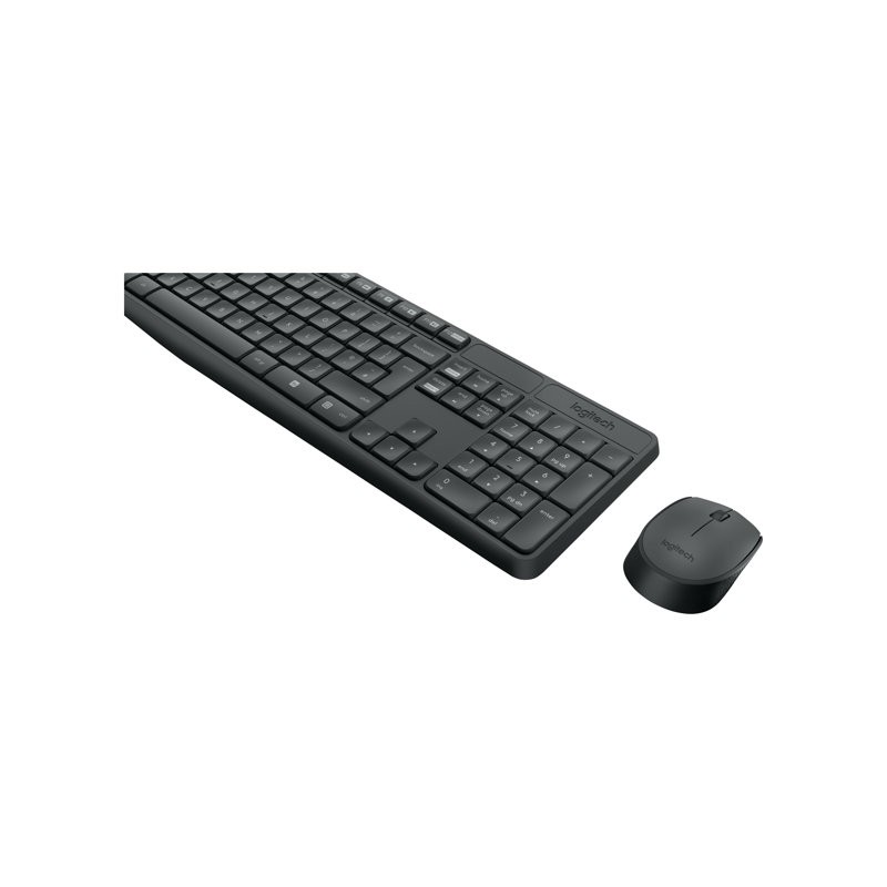 Logitech | MK235 | Keyboard and Mouse Set | Wireless | Mouse included | Batteries included | US | Black | 475 g