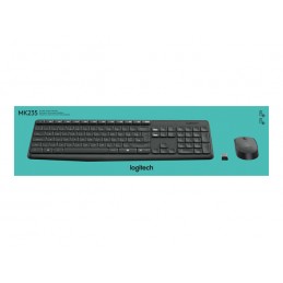 Logitech | MK235 | Keyboard and Mouse Set | Wireless | Mouse included | Batteries included | US | Black | 475 g