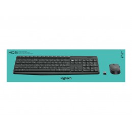 Logitech | MK235 | Keyboard and Mouse Set | Wireless | Mouse included | Batteries included | US | Black | 475 g