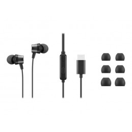 Lenovo | USB-C Wired In-Ear Headphones (with inline control) | 4XD1J77351 | Wired | Black