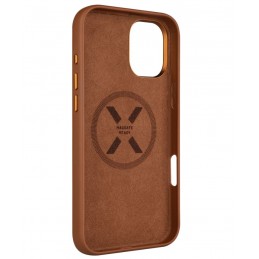 Fixed MagLeather | Back cover | Apple | iPhone 16 Plus | Leather | Brown