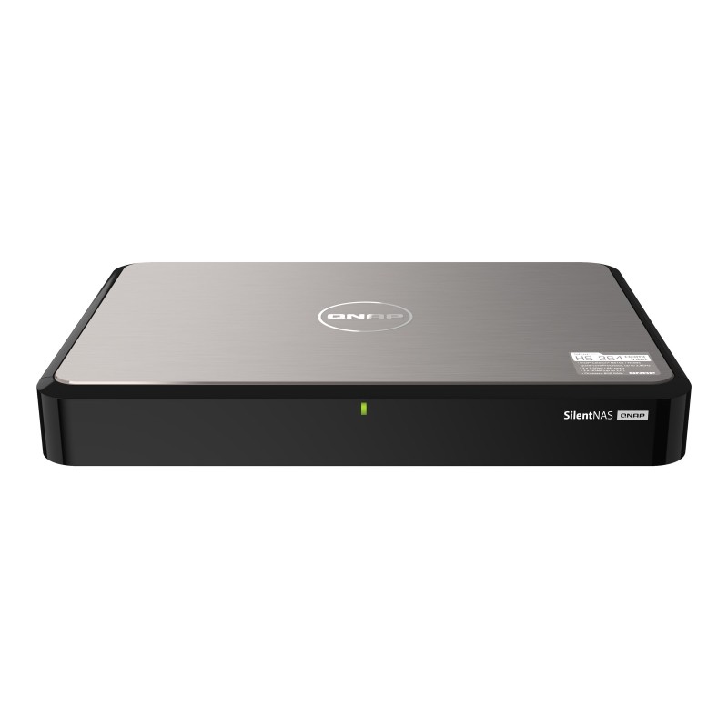 QNAP | 2-Bay SATA fanless home NAS | HS-264 | Up to 2 SATA 6Gb/s, 3Gb/s | Intel Celeron | N5105 4-core/4-thread | Processor freq