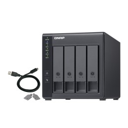 QNAP | 4-Bay | TR-004 | Up to 4 HDD/SSD Hot-Swap | Micro processor with hardware RAID