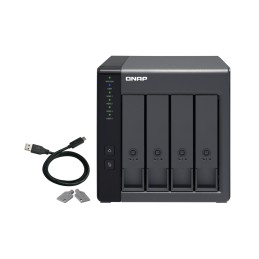 QNAP | 4-Bay | TR-004 | Up to 4 HDD/SSD Hot-Swap | Micro processor with hardware RAID