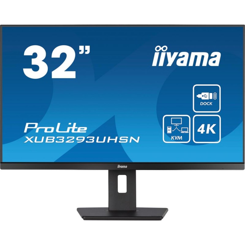 LCD Monitor|IIYAMA|XUB3293UHSN-B5|32"|4K|Panel IPS|3840x2160|16:9|Matte|5 ms|Speakers|Swivel|Height adjustable|Tilt|Colour Black