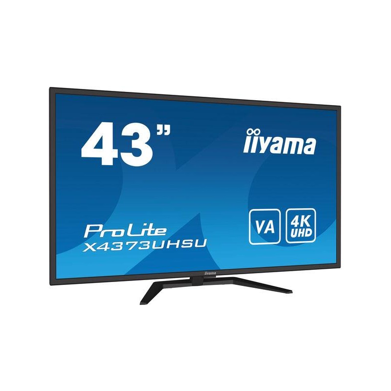 LCD Monitor|IIYAMA|43"|4K|Panel VA|3840x2160|16:9|60Hz|Matte|3 ms|Speakers|Tilt|Colour Black|X4373UHSU-B1