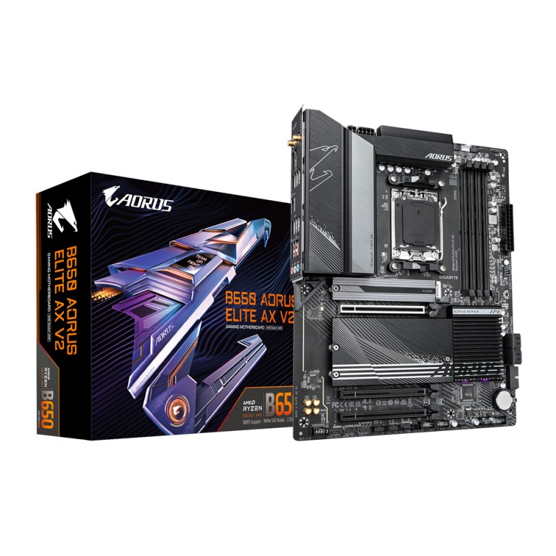 Gigabyte | B650 A ELITE AX V2 1.0 | Processor family AMD | Processor socket AM5 | DDR5 DIMM | Supported hard disk drive interfac