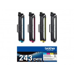 Brother TN-243CMYK, Toner Value Pack | Brother TN243CMYK | Brother TN243CMYK Value Pack - 4-pack - black, yellow, cyan, magenta 