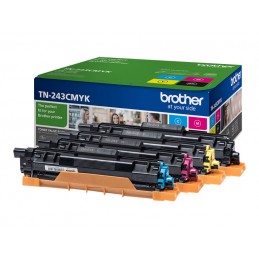 Brother TN-243CMYK, Toner Value Pack | Brother TN243CMYK | Brother TN243CMYK Value Pack - 4-pack - black, yellow, cyan, magenta 