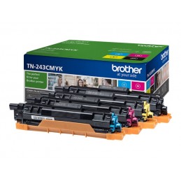 Brother TN-243CMYK, Toner Value Pack | Brother TN243CMYK | Brother TN243CMYK Value Pack - 4-pack - black, yellow, cyan, magenta 