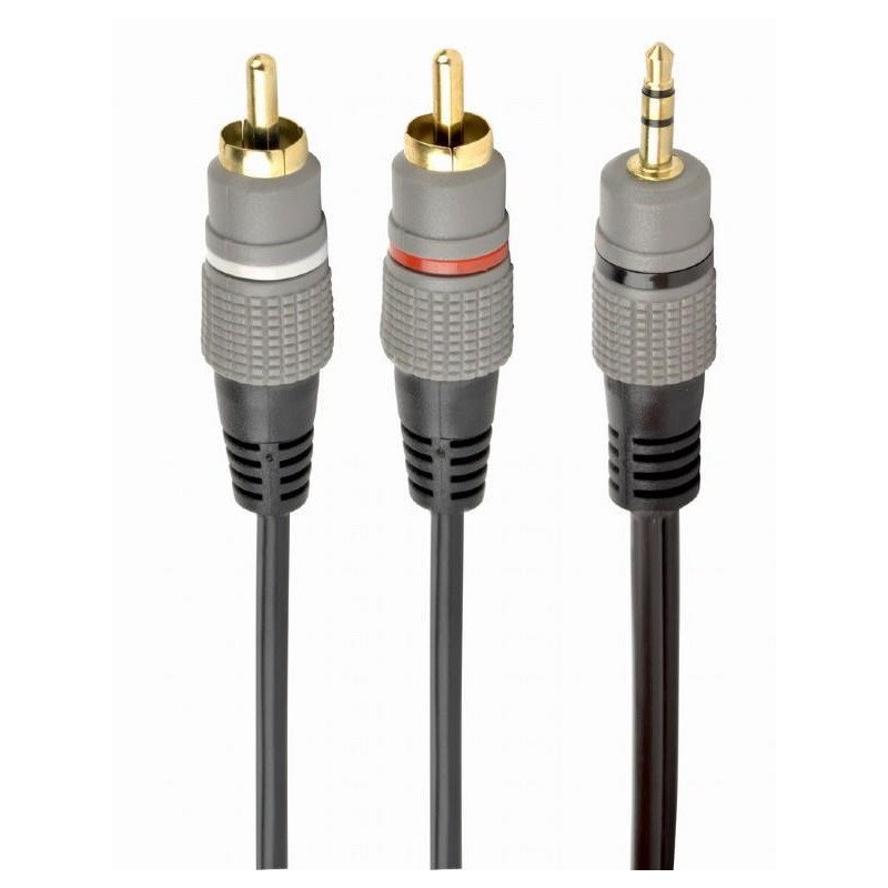 CABLE AUDIO 3.5MM TO 2RCA 1.5M/GOLD CCA-352-1.5M GEMBIRD