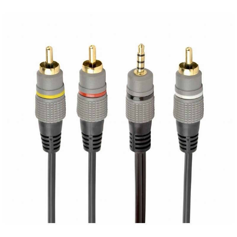 CABLE AUDIO 3.5MM 4PIN TO 3RCA/AV 1.5M CCAP-4P3R-1.5M GEMBIRD