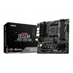 MSI | B550M PRO-VDH WIFI | Processor family AMD | Processor socket AM4 | DDR4 | Memory slots 4 | Chipset AMD B | Micro ATX