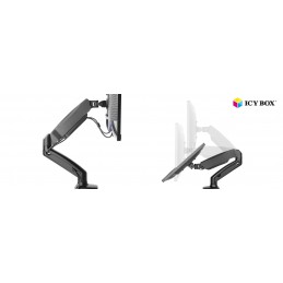 ICY BOX IB-MS303-T Monitor stand with desk mounted base for a screen size up to 27" | Raidsonic