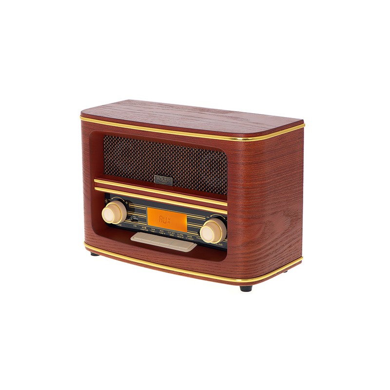 Adler | Retro Radio | AD 1187 | Alarm function | AUX in | Wooden