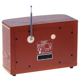 Adler | Retro Radio | AD 1187 | Alarm function | AUX in | Wooden