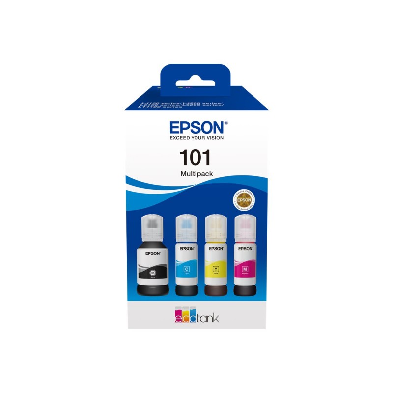 Epson Ink Consumables 4-colour | 101 EcoTank | Ink Bottle | Multipack