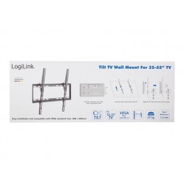 Logilink BP0037 TV Wall mount, 32"-55", tilt, small | Logilink | BP0037 TV Wall mount, 32"-55", tilt, small | 32 55 " | Maximum 