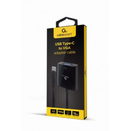 Cablexpert | USB Type-C to VGA adapter cable | A-CM-VGAF-01 | Black | USB Type-C | VGA | 0.15 m