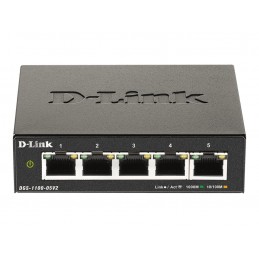 D-Link | Smart Managed Switch | DGS-1100-05V2/E | Managed L2 | Rackmountable | Gigabit Ethernet (copper) ports quantity 5