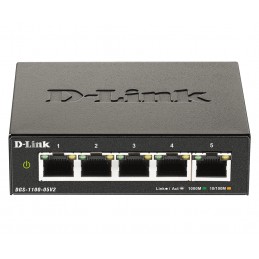 D-Link | Smart Managed Switch | DGS-1100-05V2/E | Managed L2 | Rackmountable | Gigabit Ethernet (copper) ports quantity 5