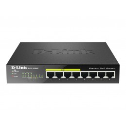 D-Link | 8-Port Gigabit PoE Switch (4xPoE) | DGS-1008P | Unmanaged | Desktop | Power supply type External