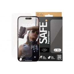 PanzerGlass | SAFE | Screen protector | Apple | iPhone 15 | Glass | Clear | Ultra-Wide Fit