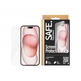 PanzerGlass | SAFE | Screen protector | Apple | iPhone 15 | Glass | Clear | Ultra-Wide Fit