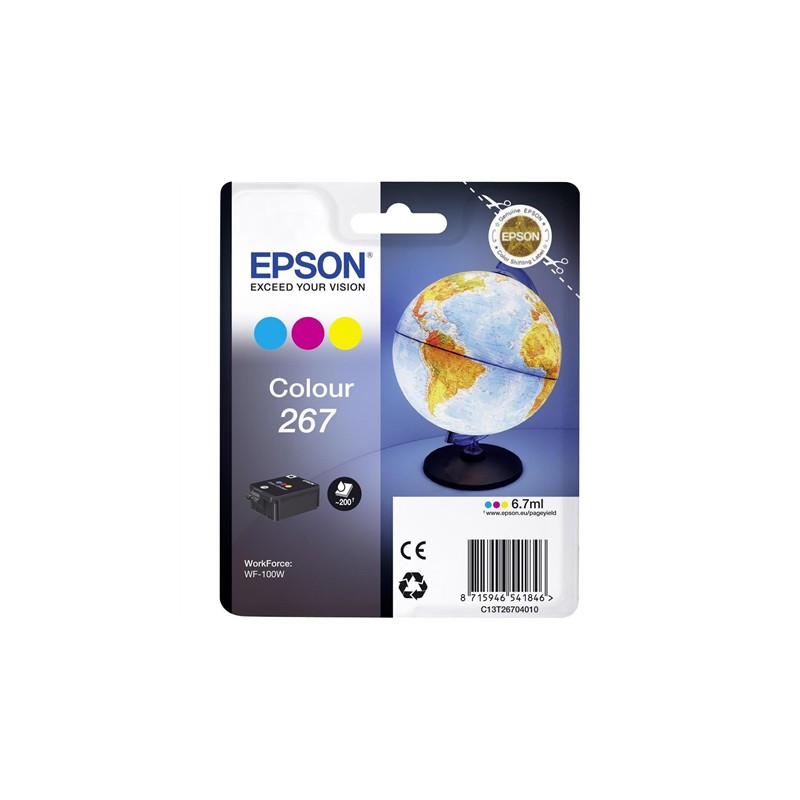 Epson 267 Tri-colour Ink Cartridge | Ink | Cyan, Magenta, Yellow