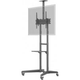 Goobay Floor stand | 59508 TV Presentation Stand Pro (Size L) | Adjustable Height, Tilt | 37-70 " | Black