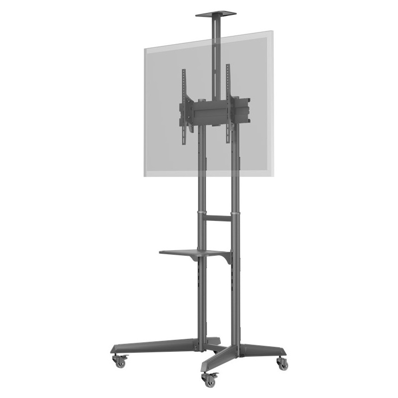 Goobay Floor stand | 59508 TV Presentation Stand Pro (Size L) | Adjustable Height, Tilt | 37-70 " | Black