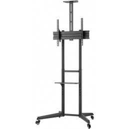 Goobay Floor stand | 59508 TV Presentation Stand Pro (Size L) | Adjustable Height, Tilt | 37-70 " | Black