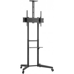 Goobay Floor stand | 59508 TV Presentation Stand Pro (Size L) | Adjustable Height, Tilt | 37-70 " | Black