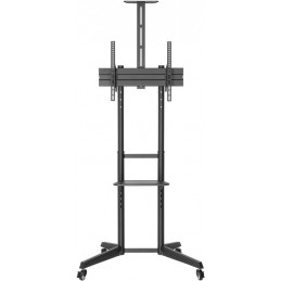 Goobay Floor stand | 59508 TV Presentation Stand Pro (Size L) | Adjustable Height, Tilt | 37-70 " | Black