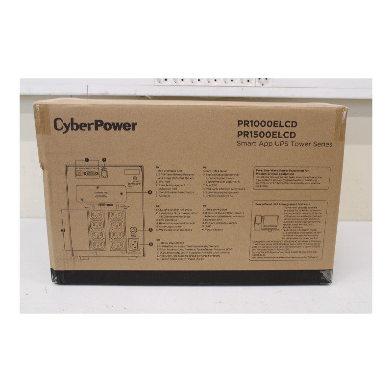 SALE OUT.CyberPower PR1500ELCD Smart App UPS Systems CyberPower Smart App UPS Systems PR1500ELCD 1500 VA 1350 W DAMAGED PACKAGIN