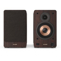 Sharp CP-SS30 Bookshelf Speakers, Brown | Sharp | Speakers | CP-SS30(BR) Bookshelf | 60 W | Bluetooth | Brown | Wireless connect