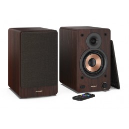 Sharp CP-SS30 Bookshelf Speakers, Brown | Sharp | Speakers | CP-SS30(BR) Bookshelf | 60 W | Bluetooth | Brown | Wireless connect