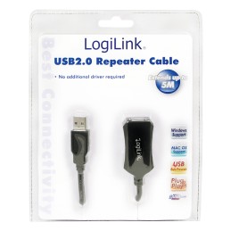 Logilink | USB 2.0 repeater 5m | USB-A to USB-A USB A male | USB A female