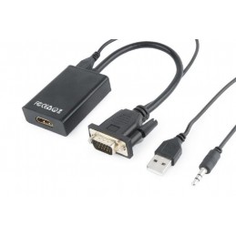 I/O ADAPTER VGA TO HDMI/A-VGA-HDMI-01 GEMBIRD