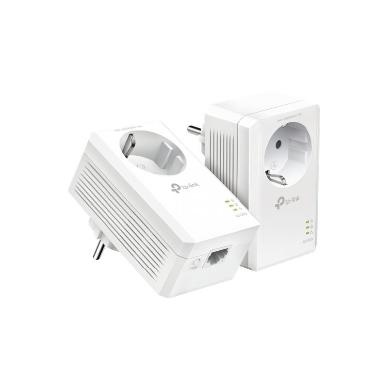 TP-LINK | AV1000 Gigabit Passthrough Powerline Starter Kit | TL-PA7017P KIT | 10/100/1000 Mbit/s | Ethernet LAN (RJ-45) ports 1 
