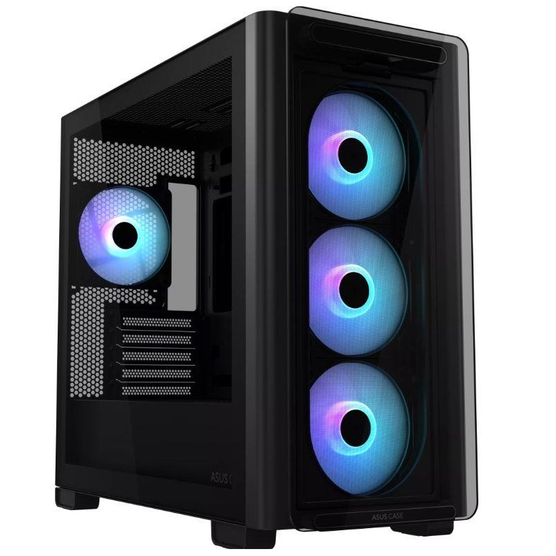 Case|ASUS|A23 PLUS|MidiTower|Case product features Transparent panel|MicroATX|MiniITX|Colour Black|A23PLUSTG/ARGBBLACK