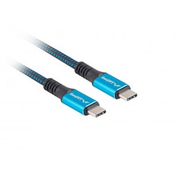 Lanberg | USB-C to USB-C Cable | Black/Blue | 1.2 m