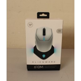 SALE OUT. Dell Mouse Alienware 610M Wired / Wireless Gaming Mouse - AW610M (Lunar Light), UNPACKED, USED, SCRATCHES ON BACK, BLU