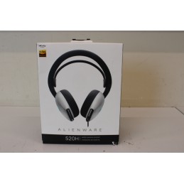 SALE OUT. Dell Alienware Wired Gaming Headset - AW520H (Lunar Light), UNPACKED, USED, MISSING CONNECTOR TRANSITION FROM AUX CABL