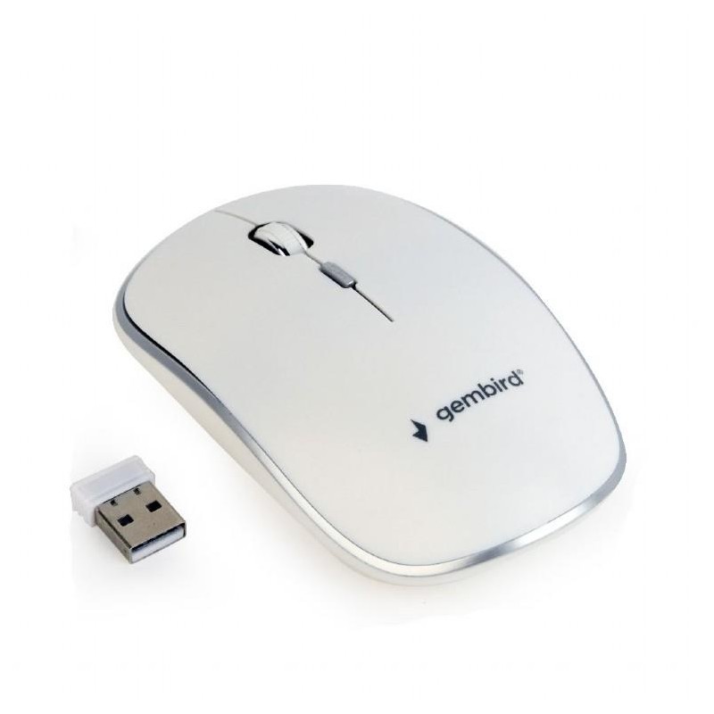 MOUSE USB OPTICAL WRL/WHITE MUSW-4B-01-W GEMBIRD